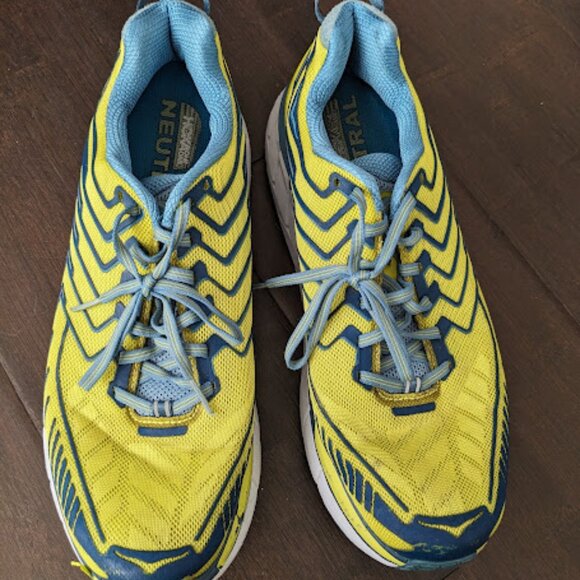 GENUINE Hoka One One Clifton 4 Men's Sulphur Spring Midnight 1016723 SIZE 11 - Picture 4 of 5